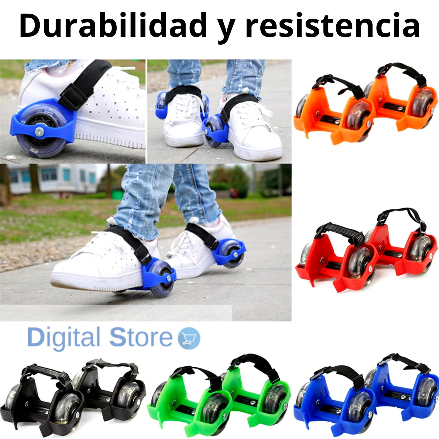 Patín Ajustable Luces Led Para Zapatilla